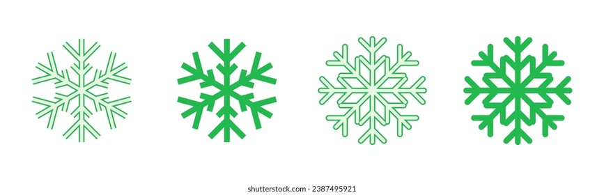Snow icon set. snowflake icon vector