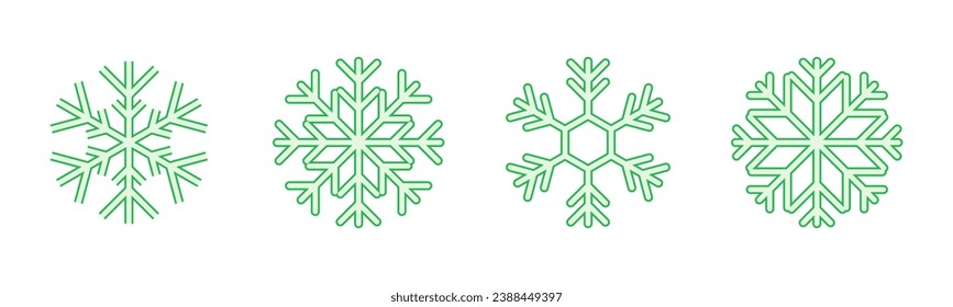 Snow icon set. snowflake icon vector