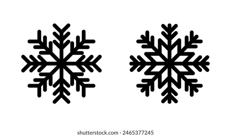 Snow icon set. snowflake icon vector