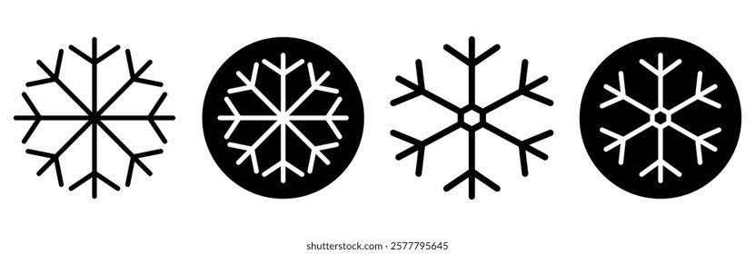 Snow Icon Set. Snow Symbol. Simple flat icon illustration of Snow. Snow logo vector icon.