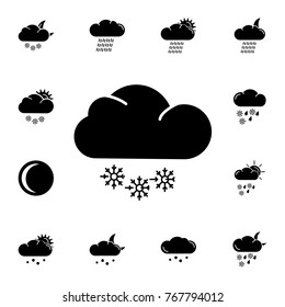 snow icon. Set of weather sign icons. Web Icons Premium quality graphic design. Signs, outline symbols collection, simple icons for websites, web design, mobile app on white background