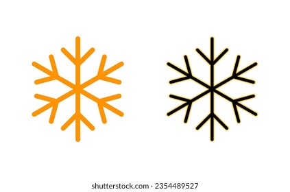 Snow icon set for web and mobile app. snowflake sign and symbol