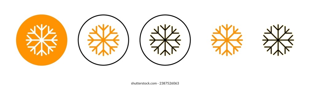 Juego de iconos de Nieve para la aplicación web y móvil. símbolo y signo de copo de nieve