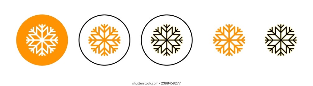 Snow-Icon-Set für Web- und Mobile-App. Schneeflocken-Zeichen und -Symbol