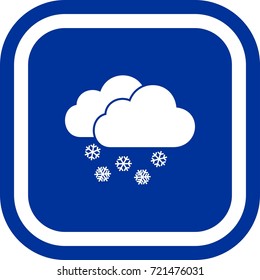Snow icon , sign Square with rounded corners