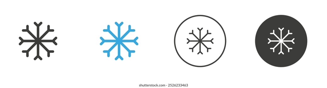 Snow icon Simple outline vector logo