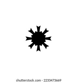 Icono de Nieve. Símbolo de fondo del afiche navideño de estilo simple. Elemento de diseño del logotipo de la marca de nieve. Impresión de camisetas. Vector para pegatinas.