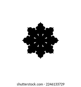 Icono de Nieve. Símbolo de fondo del afiche navideño de estilo simple. Elemento de diseño del logotipo de la marca de nieve. Impresión de camisetas. Vector para pegatinas.