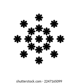 Snow icon. Simple style Christmas holiday poster background symbol. Snow brand logo design element. T-shirt printing. Vector for sticker.