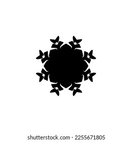 Icono de Nieve. Símbolo de fondo del afiche navideño de estilo simple. Elemento de diseño del logotipo de la marca de nieve. Impresión de camisetas. Vector para pegatinas.