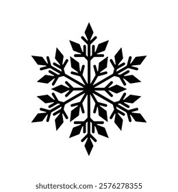 Snow Icon. Snowflake Pattern. Christmas Celebration Decoration.	