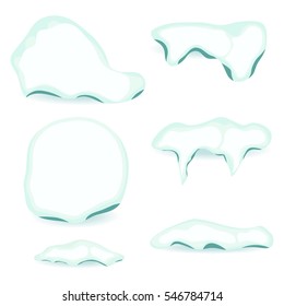 Snow, snow icon, snowflake, winter, cold, frost. Flat design, vector illustration, vector.
