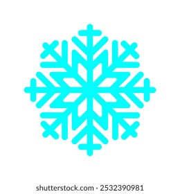 Schneesymbol mit weicher blauer Vollfarbe. Ein einfaches Design, das bearbeitet werden kann. Dieses Design kann für zusätzliche Elemente beim Erstellen von Bildern oder Bannern und anderen Kunstwerken verwendet werden.