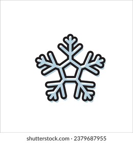 Ilustración vectorial de icono de nieve
