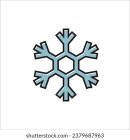 Ilustración vectorial de icono de nieve