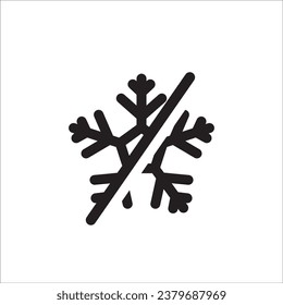 Ilustración vectorial de icono de nieve