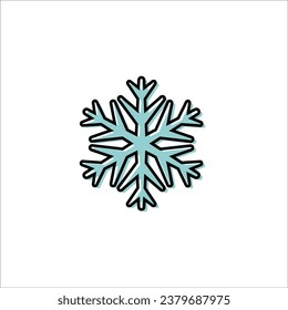 Ilustración vectorial de icono de nieve