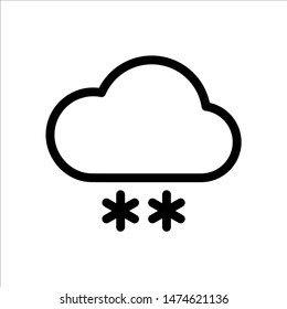 Snow icon. Symbol of Weather icon with trendy flat line style icon for web, logo, app, UI design. isolated on white background. vector illustration eps 10