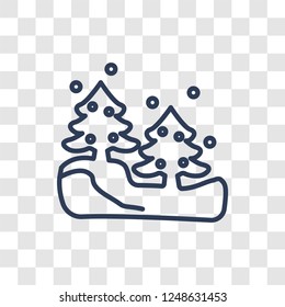 Snow icon. Trendy linear Snow logo concept on transparent background from Winter collection
