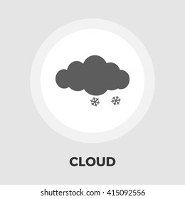 Snow icon vector. Flat icon isolated on the white background. Editable EPS file. Vector illustration.