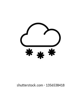 Snow Icon Vector Illustration in Line Style for Any Purpose