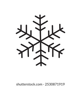 Snow icon vector illustration in outline style
