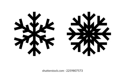 Ilustración vectorial de icono de Nieve. símbolo y signo de copo de nieve