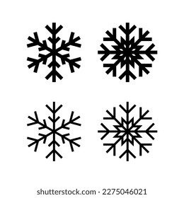 Ilustración vectorial de icono de Nieve. símbolo y signo de copo de nieve