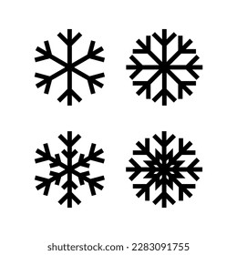 Ilustración vectorial de icono de Nieve. símbolo y signo de copo de nieve