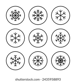 Snow icon vector illustration. snowflake sign and symbol