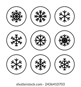 Snow icon vector illustration. snowflake sign and symbol