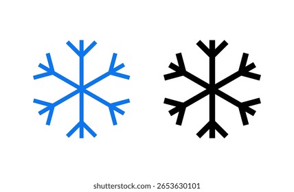 Ilustração do vetor do ícone da neve. símbolo e sinal do floco de neve