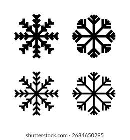 Schneesymbol, Vektorgrafik. Schneeflocke und Symbol