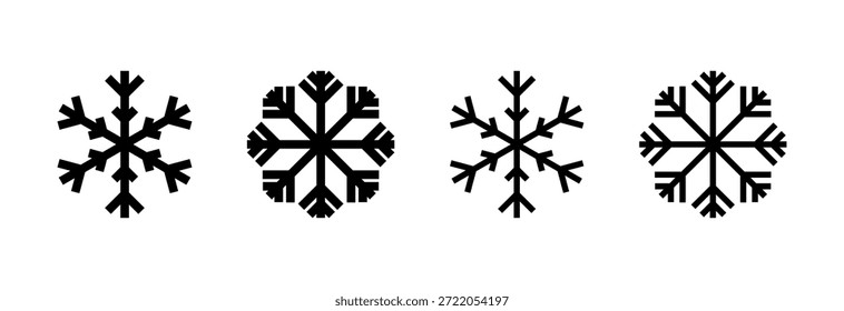Ilustração do vetor do ícone da neve. símbolo e sinal do floco de neve