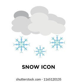 Snow icon vector isolated on white background, Snow transparent sign , weather symbols