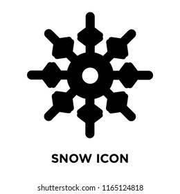 Snow icon vector isolated on white background, Snow transparent sign , dark pictogram