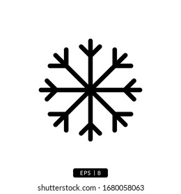 snow icon vector logo illustration simple design.
