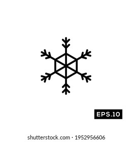Vector de icono de nieve. Ilustración de vectores con logotipo de nieve