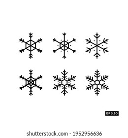 Snow icon vector set. Snow Logo Symbol Vector Illustration