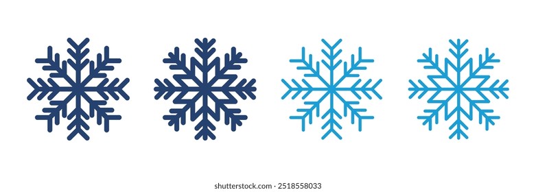 Vetor de ícone de neve. vetor de ícone de floco de neve