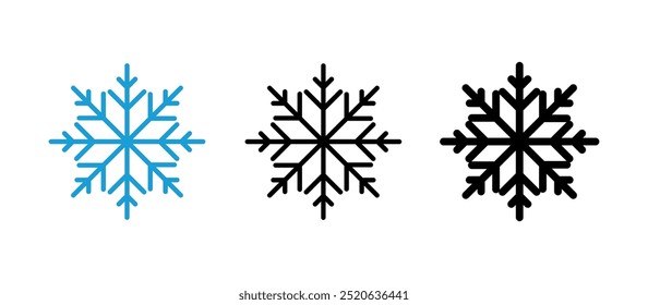 Vector de icono de nieve. Vector de icono de copo de nieve