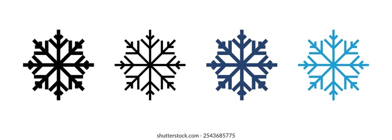 Vetor de ícone de neve. vetor de ícone de floco de neve