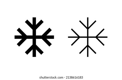 Schneesymbol, Vektorgrafik. Schneeflocken-Zeichen und -Symbol