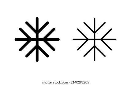Snow icon vector. snowflake sign and symbol