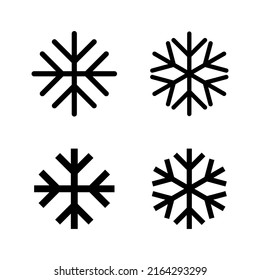 Snow icon vector. snowflake sign and symbol