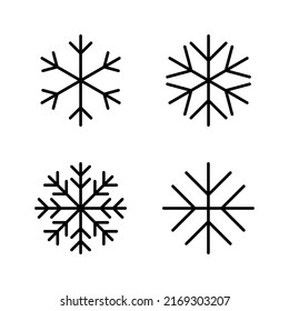 Snow icon vector. snowflake sign and symbol