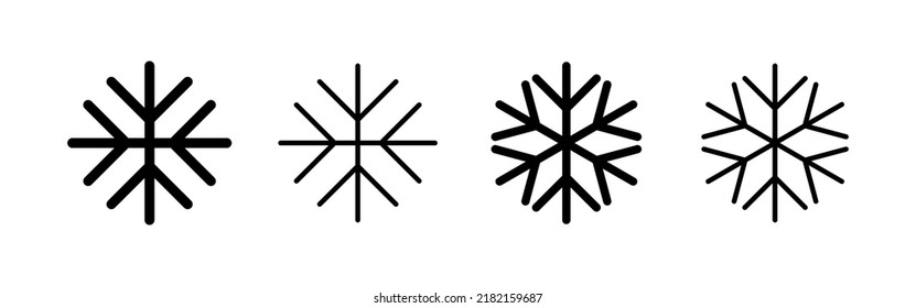 Vector de icono de nieve. símbolo y signo de copo de nieve
