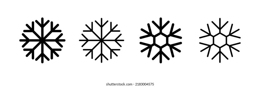 Snow icon vector. snowflake sign and symbol