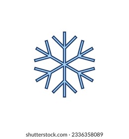 Vector de icono de nieve. símbolo y signo de copo de nieve