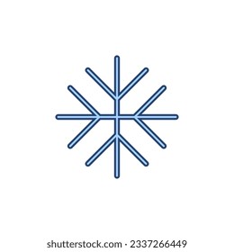 Snow icon vector. snowflake sign and symbol